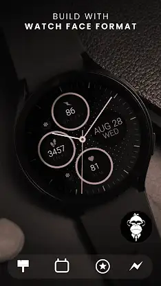 Rose Gold v2 analog watch face screenshot 1