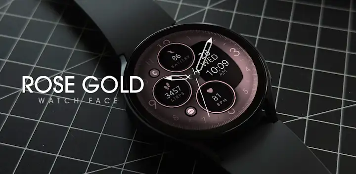 Rose Gold Analog Watch Face — Android app banner
