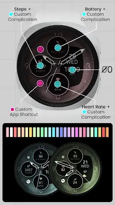 Rose Gold Analog Watch Face screenshot 3