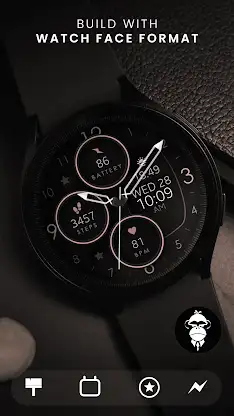 Rose Gold Analog Watch Face screenshot 1