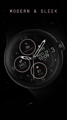 Rose Gold Analog Watch Face screenshot 3