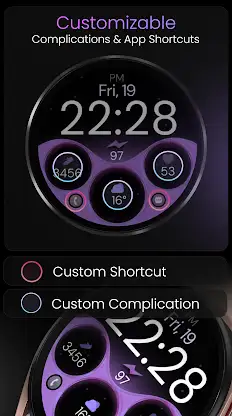 Rose Gold digital watch face screenshot 3