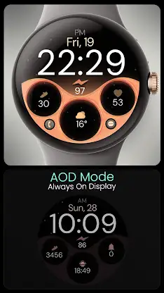 Rose Gold digital watch face screenshot 6