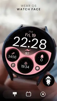 Rose Gold digital watch face screenshot 1