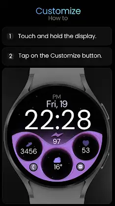 Rose Gold digital watch face screenshot 7