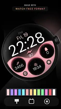 Rose Gold digital watch face screenshot 2