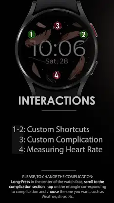 Feathers Rose Gold watch face screenshot 7