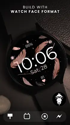 Feathers Rose Gold watch face screenshot 1
