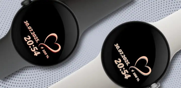Rose gold heart — Android app banner