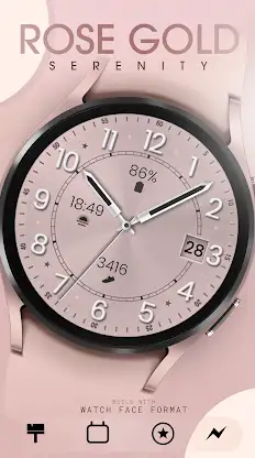 Rose Gold Serenity Watch Face screenshot 2