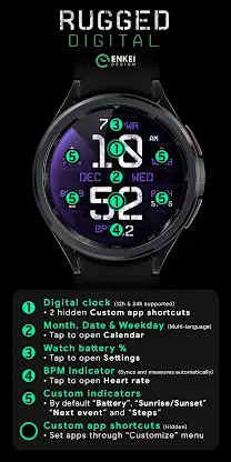 Rugged Digital - watch face screenshot 5