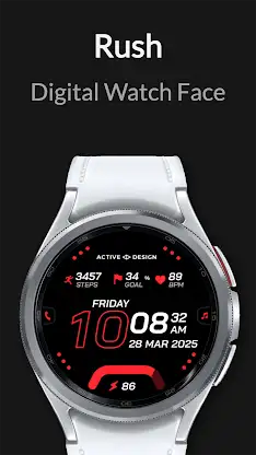 Rush: Digital Watch Face screenshot 2