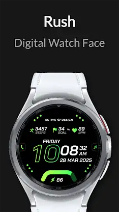 Rush: Digital Watch Face screenshot 5