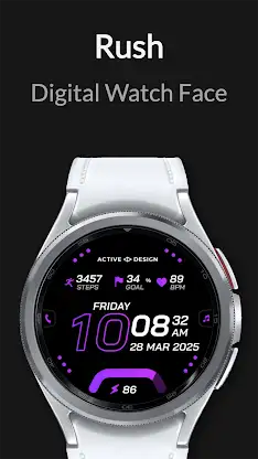 Rush: Digital Watch Face screenshot 4