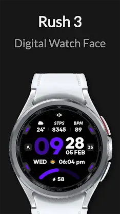 Rush 3: Digital Watch Face screenshot 6