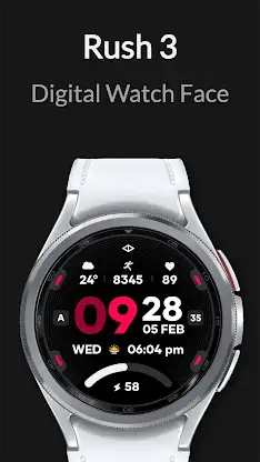 Rush 3: Digital Watch Face screenshot 2
