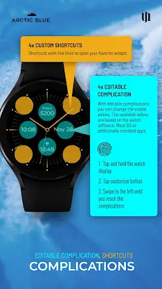 S4U Arctic Blue watch face screenshot 4