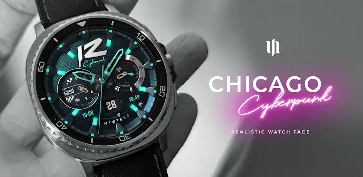 S4U Cyberpunk watch face — Android app banner