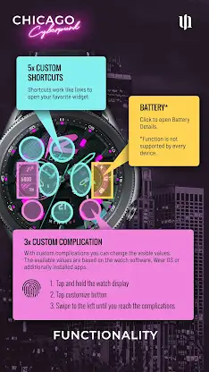 S4U Cyberpunk watch face screenshot 4