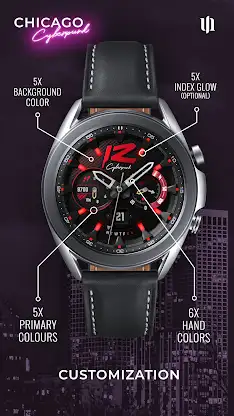 S4U Cyberpunk watch face screenshot 3