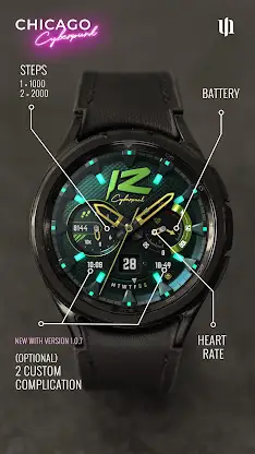 S4U Cyberpunk watch face screenshot 2