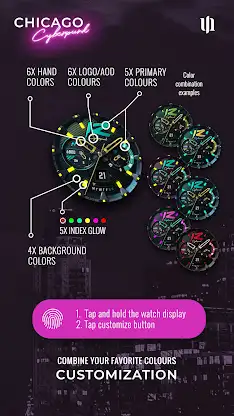 S4U Cyberpunk watch face screenshot 7