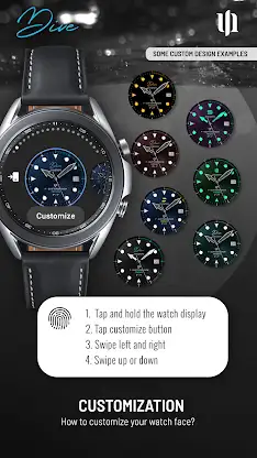 S4U Dive - Diver watch face screenshot 4