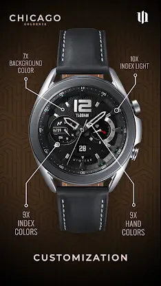 S4U Chicago Golden watch face screenshot 3