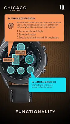 S4U Chicago Golden watch face screenshot 4