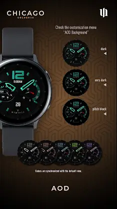 S4U Chicago Golden watch face screenshot 6