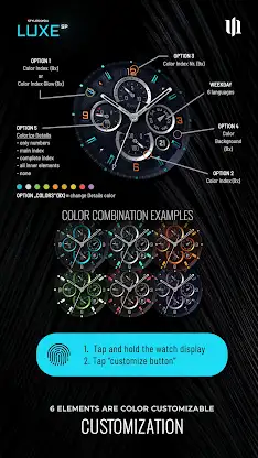 S4U Luxe SP silver watch face screenshot 4