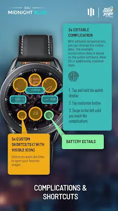 S4U Midnight Blue - watch face screenshot 7