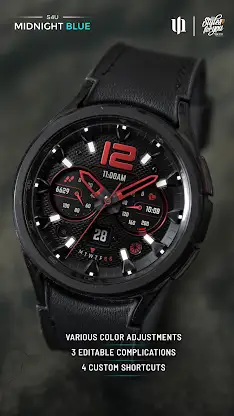 S4U Midnight Blue - watch face screenshot 3