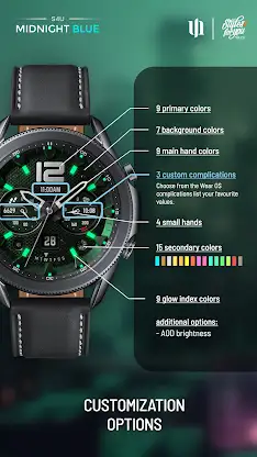 S4U Midnight Blue - watch face screenshot 6