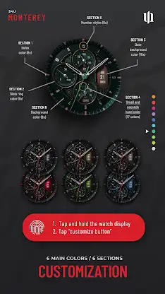 S4U Monterey analog watch face screenshot 5