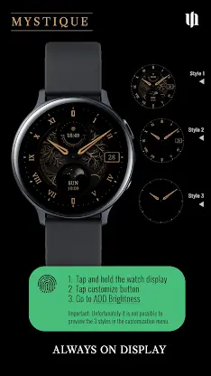 S4U Mystique - Gold watch face screenshot 7