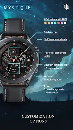 S4U Mystique - Gold watch face screenshot 6