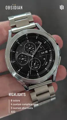 S4U Obsidian analog watch face screenshot 3