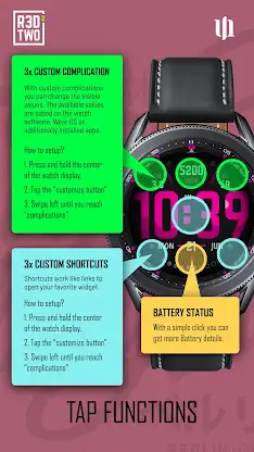 S4U R3D TWO Digital watch face screenshot 3