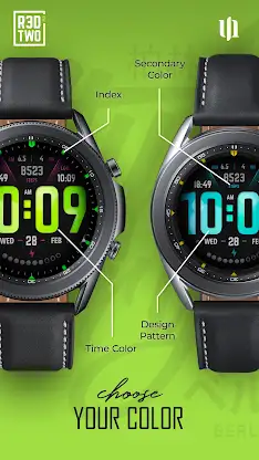 S4U R3D TWO Digital watch face screenshot 2