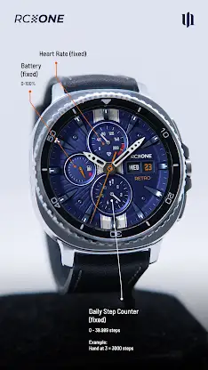 S4U RC ONE - Retro watch face screenshot 2