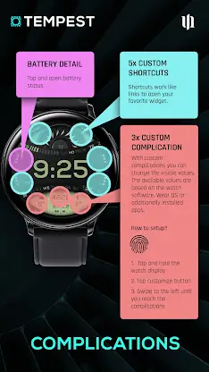 S4U Tempest digital watch face screenshot 5