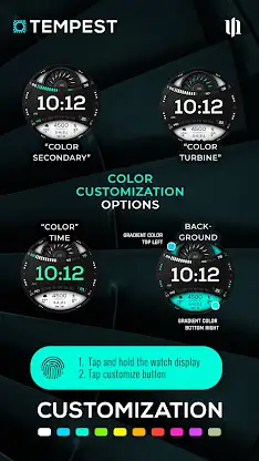 S4U Tempest digital watch face screenshot 3