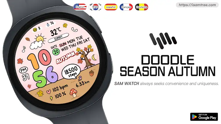 SamWatch Doodle Season Autumn screenshot 1