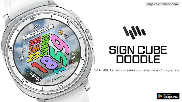 SamWatch SIGN CUBE Doodle screenshot 1
