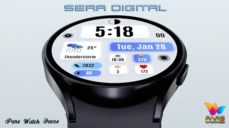 Sera Digital Watch Face screenshot 3