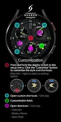 SH004 Watch Face, WearOS watch screenshot 6