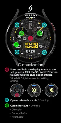 SH005 Watch Face, WearOS watch screenshot 6