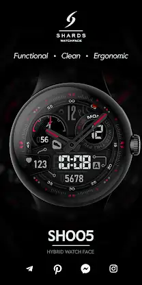 SH005 Watch Face, WearOS watch screenshot 1