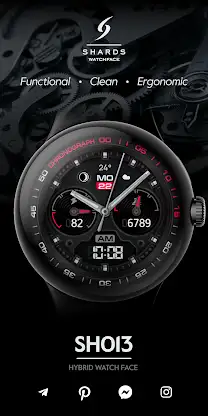 SH013 Watch Face, WearOS watch screenshot 1